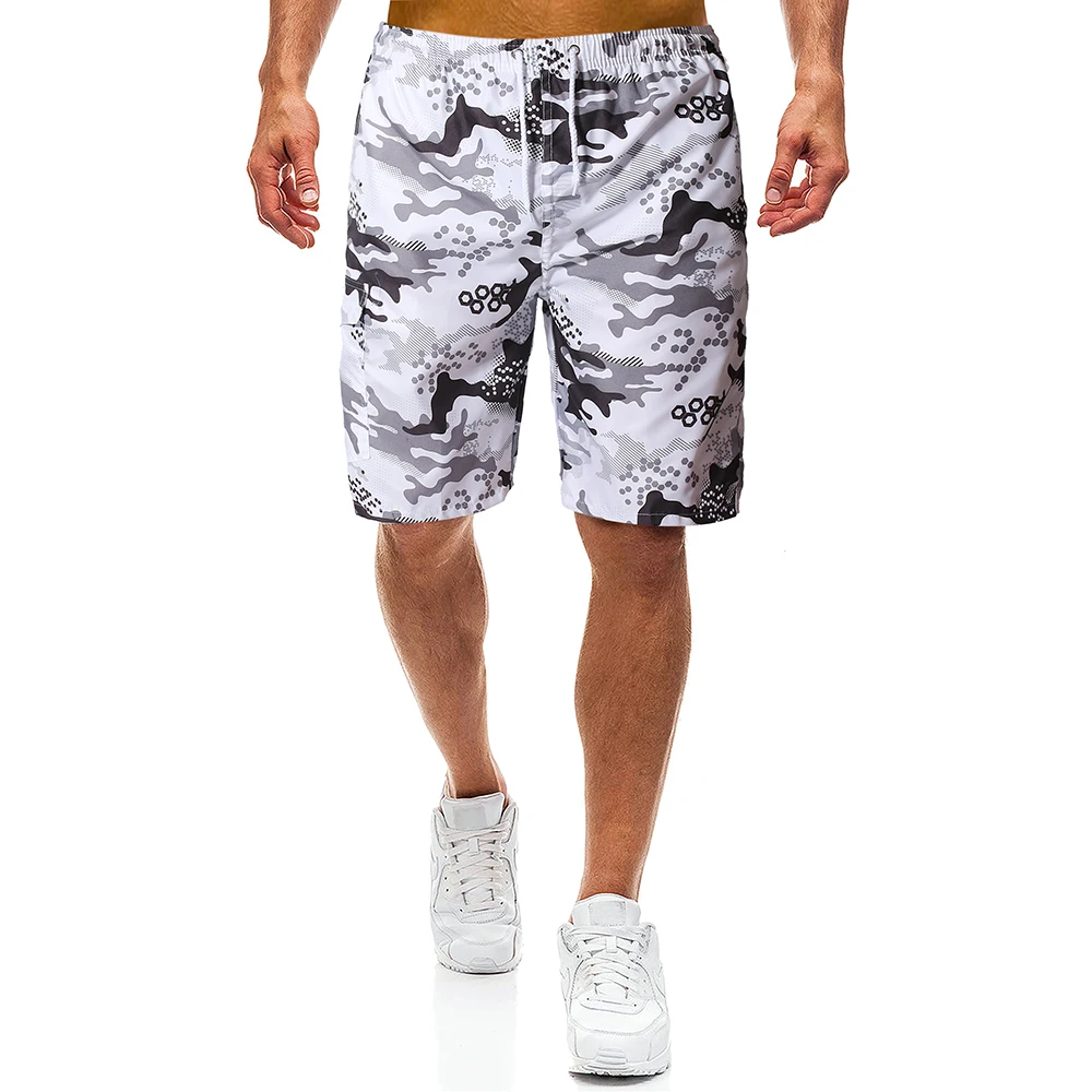 

New Summer Summer Men's Beach Pants Speed Dry Beach Casual Camouflage Print Loose Men's Shorts