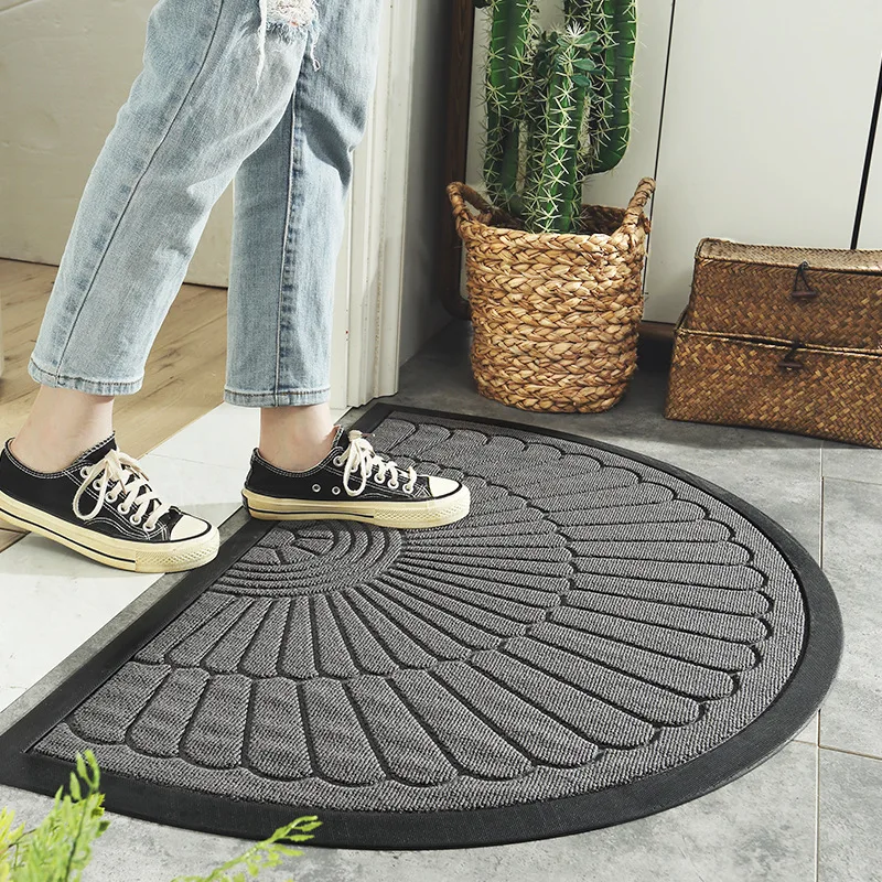 Japanese Style Home Entrance Door Mat Waterproof Semiround Door Mat Entrance Front