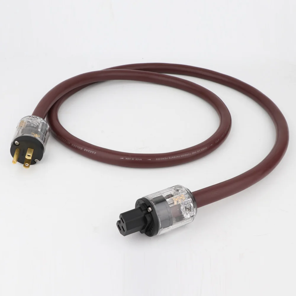 

D520 P029G HIFI Golden reference AC power extension cord cable Hi-end Gold Plated US/EU Standard Power Plug Cable
