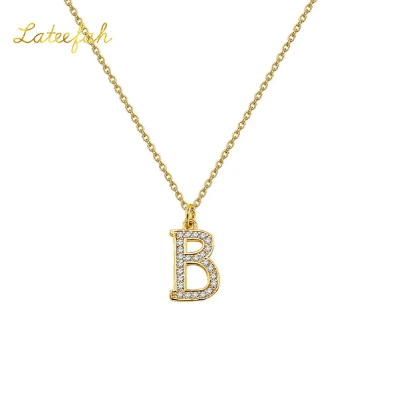 

26 Letters Customize Stainless Steel Pendant Necklace Charm Romantic Style Link Chain Elegant For Women Gift