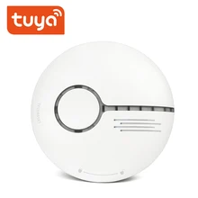 Беспроводная охранная сигнализация Tuya детектор дыма умный автономный WiFi датчик температуры дыма WiFi