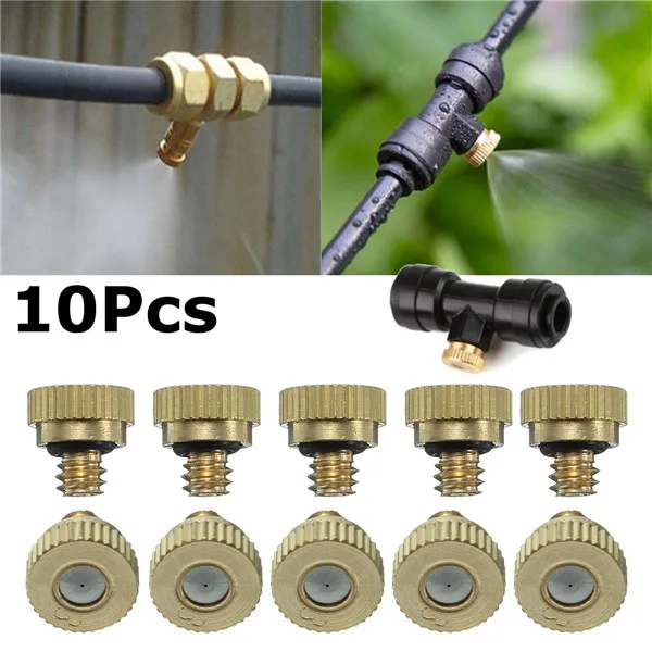 10pcs/lot Brass Misting Nozzle 10/24 Steel Water Sprayer Garden Water Sprayer Household Water Gun Watering Hose Spray Gun