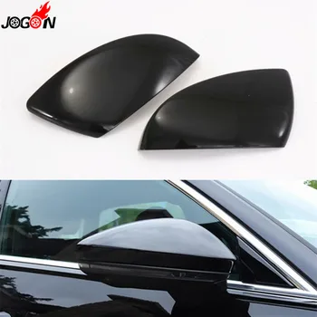 

LHD For Audi A6 C8 4K 2019 A7 4K8 A8 D5 2018 2019 Black Door Side Wing Rear View Rearview Mirror Cover Trim Cap Case 2pcs/set