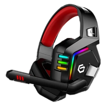 

TBOTB G818 7.1 USB Gaming Headset, Foldable Stereo Headset, Soft Memory-Protein Earmuffs with Microphone LED Light