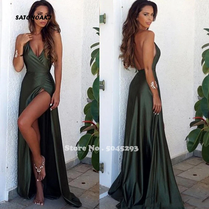 backless formal gown