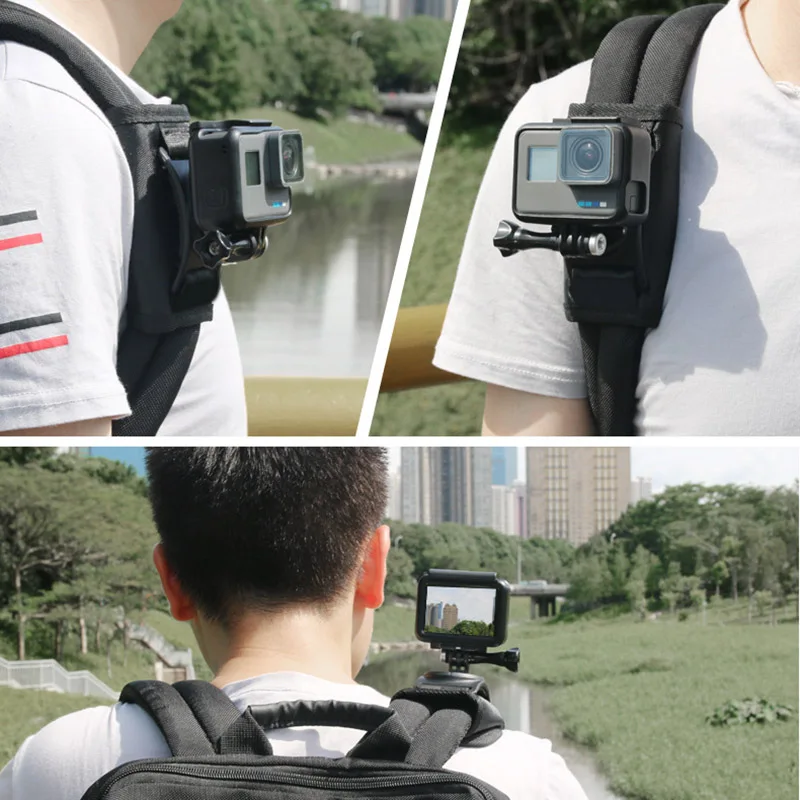 Рюкзак для верховой езды кронштейн держатель для GoPro Hero 4 5 6 Спортивная камера Открытый FDX99