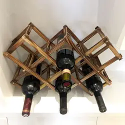 Деревянный стеллаж для вина бытовой складной Winebottle хранения полки предметы домашнего обихода