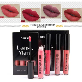 

8Pcs/Set QiBest Long Lasting Matte Lipgloss Women Lip Tint Makeup Tools KG66