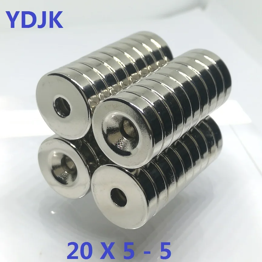 Description Picture 5 of item10PCS/LOT Disc Magnet 20*5 Hole 5 Strong N38 D Countersunk NdFeB Magnet 20x5 Neodymium Magnetic Material Magnets 20x5-5