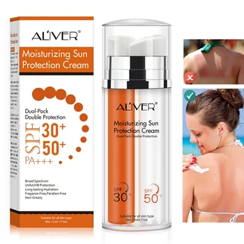 

Double Tube Sunscreen Cream Waterproof Sunblock Foundation Whitening Moisturizing Oil Control Face Skin Care