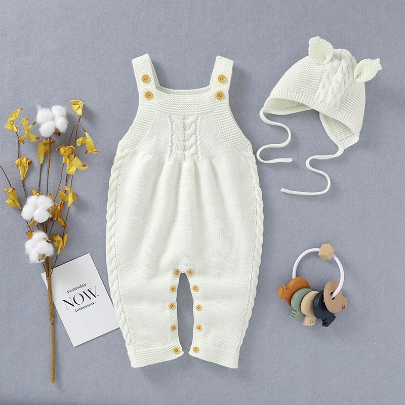 Newborn Sailor Romper Girls Boy Costume Anchor Baby Romper Set Knitted Newborn Girl Boy Jumpsuit Outfit + Cute Hat Solid Toddler Children Onesies Clothing Sleeveless One Piece bamboo baby bodysuits	 Baby Rompers