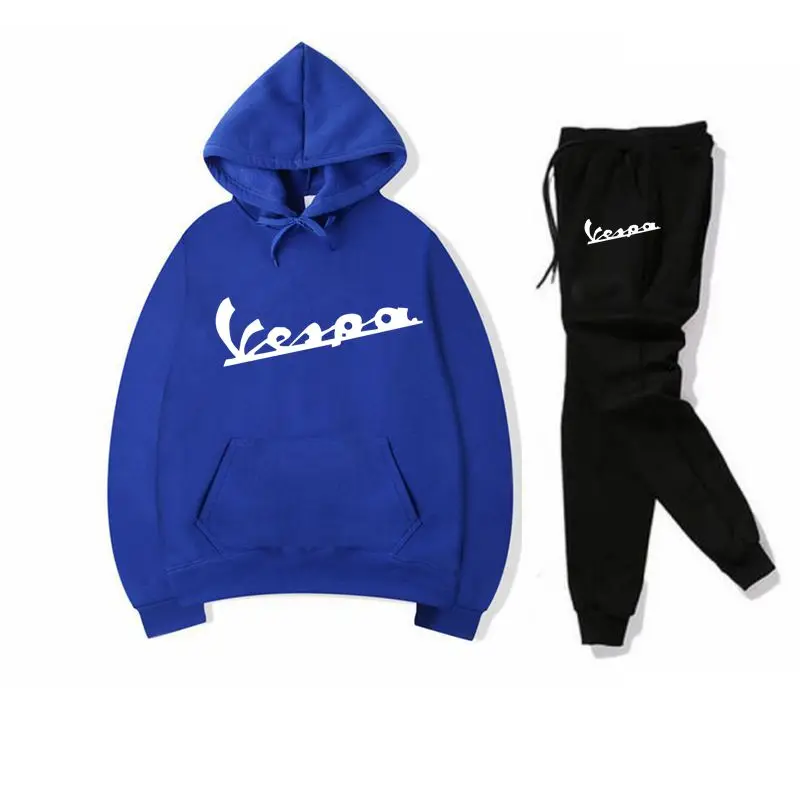 blue Весна новая мужская одежда с капюшоном хлопок Vespa толстовки мотоциклетные повседневные зимние куртки - Цвет: blue