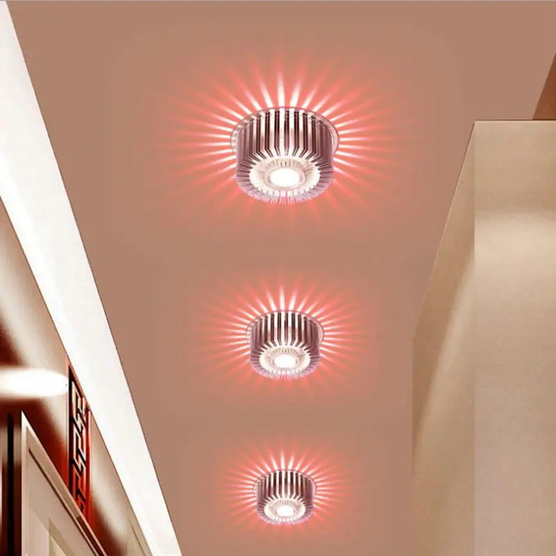 

LukLoy New Downlight 3W 5W Surface Mounted Down Light Recessed In Soptlight Red Blue Yellow Colored Light Corridor Sopt Lights