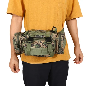 

Multifunctional Waist Rucksack Canvas Tactical Case Photo DSLR Camera Soft Pack Molle Single Shoulder Bag Waist Bag Outdoors