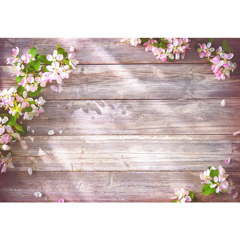 

Customized printing horizontal style floral wooden plank photo backgrounds for baby party portrait photography backdrops