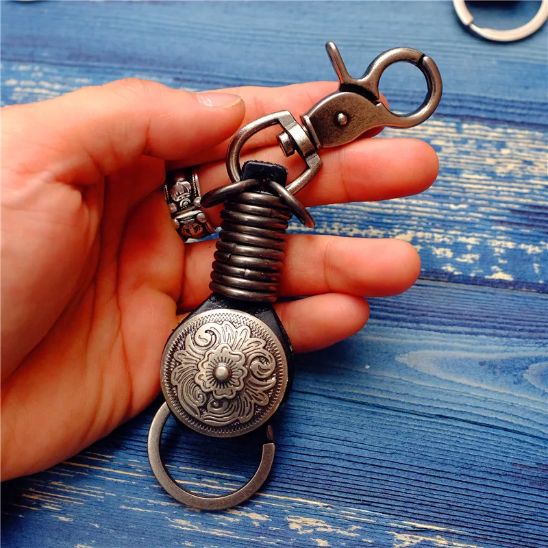 cuir Ke Geocaching Schlüsselanhänger Leder geprägt,Key Chain Leather,embossed 
