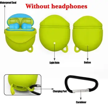 

Open Dustproof Protective Cover Silicone Case For OnePlus Dropshipping Protective Buds Earphone Case TWS 68x52x28mm X9V1