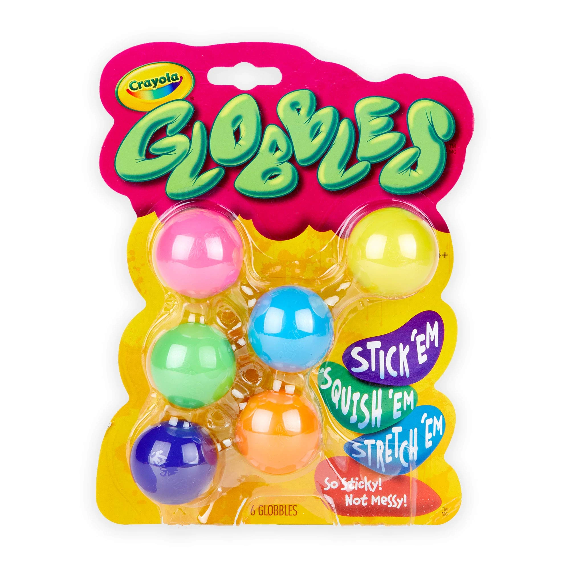 4pc Stick Wall Ball Glowing Globbles 