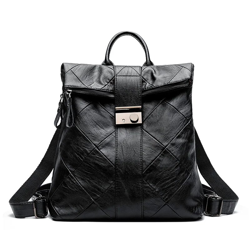 Винтажные женские рюкзаки из натуральной кожи Дамская Дорожная сумка на ремне