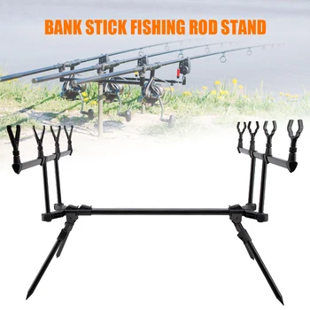 

Adjustable Retractable Carp Fishing Rod Pod Stand Holder Aluminum Alloy Fishing Pole Pod Stand tackle tools for 4/3 fishing rods