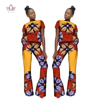 

Nigerian Style Fashion African Print Women Dashiki Set Short Top and Pant Personal Customize Designs of Africa Clothing WY1847