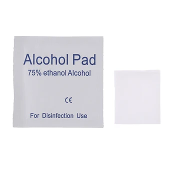 

100pcs Portable Alcohol Swabs Pads Wet Wipes 70% Isopropyl First Aid Home Skin Cleanser Sterilization
