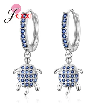 

Fashion New Drop Earrings Rose Gold/White Gold Color Charming Cubic Zircon Tortoise Pendant Dangler for Women Girl Jewelry