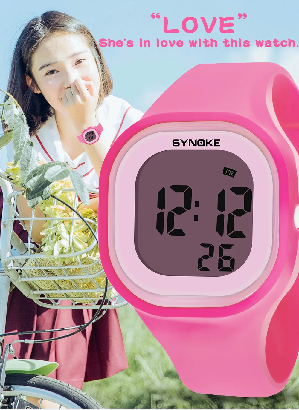 SYNOKE детские цифровые часы для девочек и мальчиков, студенческие часы, Цветной силиконовый светодиодный, цифровые спортивные наручные часы, новинка