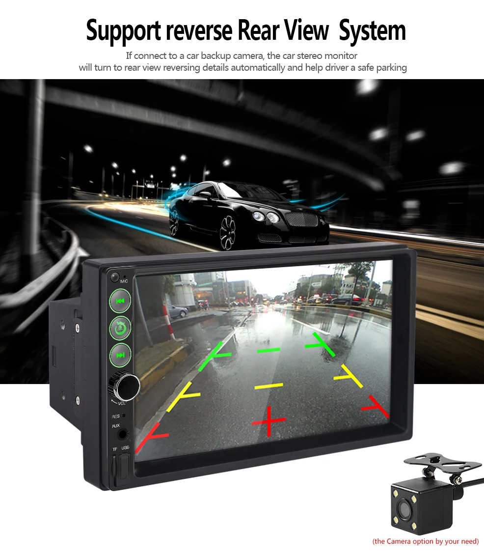 Автомобильный радиоприемник MP5 плеер 2Din 7062 MirrorLink USB 7 ''сенсорный экран