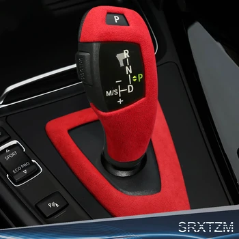 

Auto Accessories Interior Alcantara ABS Gear Shift Cover Sticker For BMW E60 E70 E71 New 3/5 Series X5 X6 F10 F30 Car Styling