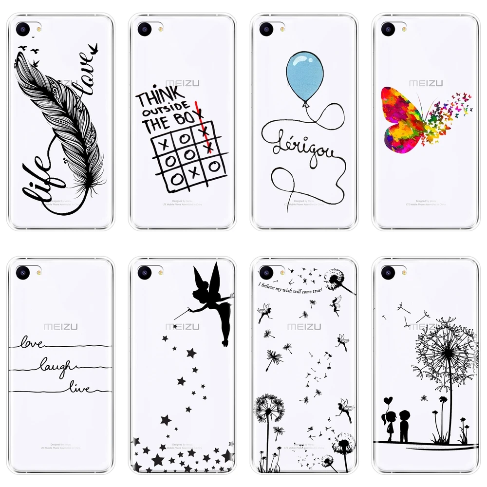 

Phone Case For Meizu Pro 6 7 Plus U10 U20 Case Silicone Quote Tinker Bell Soft Back Cover For Meizu 16th 16x 15 Lite 16 Plus