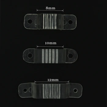 

50 Pcs/lot 8mm 10mm 12mm 17mm LED Fixing Silicon Mounting Clips For waterproof LED Strip Light Connector 220V LED Tape