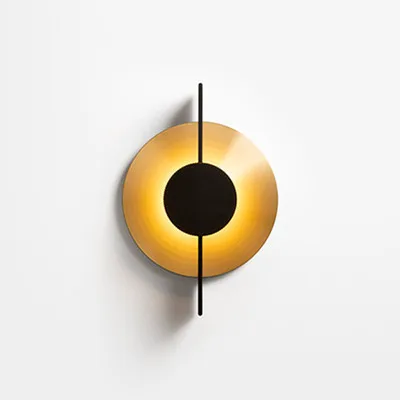 

Europe post modern wall lamp round warm bedroom model room hotel bedside wall lamp project custom iron wall lamp