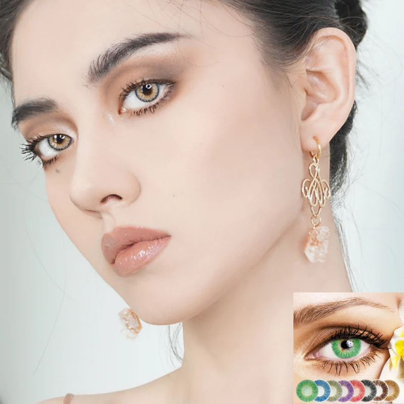 Beautiful Pupil Color Contact Lenses Monthly Throw Female Path 14mm Cute Multicolor Party Gift Cartoon Girl Decoration Cosplay