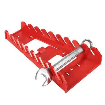 

1pc Red Wrench Holder 9 Slot Spanner Rack Organizer Tool Storage Wall Mounted