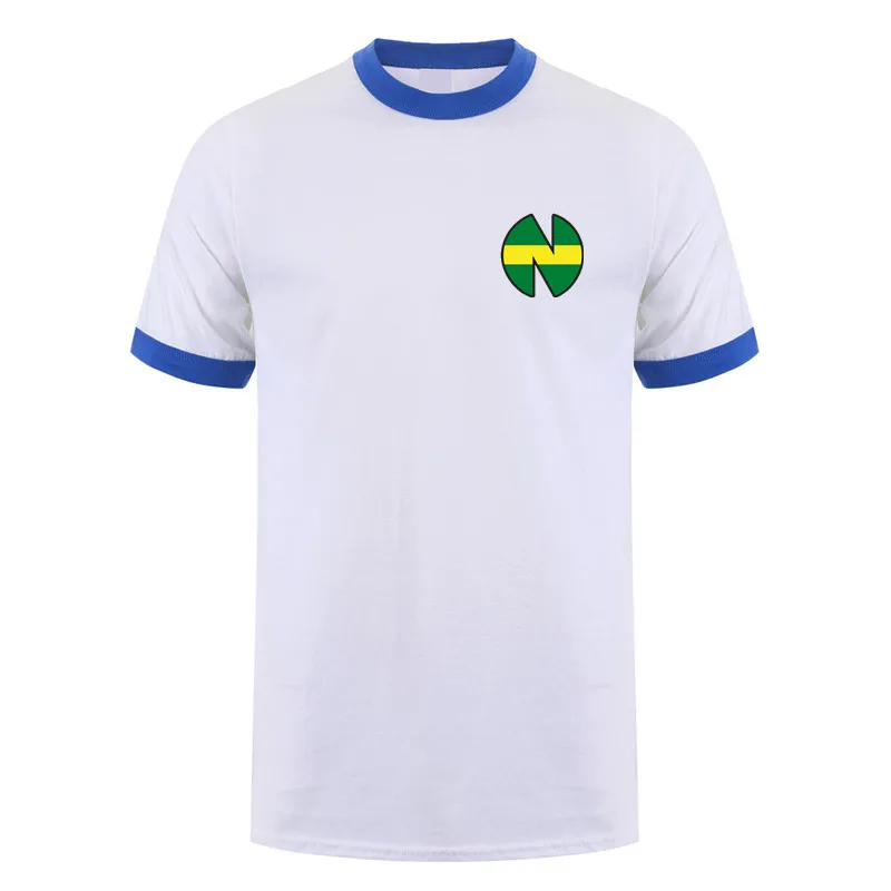 Футболки с логотипом Captain Tsubasa мужские хлопковые топы коротким рукавом и