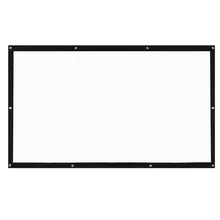 Portable Projection Screens 120 Inch 3D Hd Wall Mounted Translucent Projection Screen Canvas 16:9 Led Projector Screen Diy Home