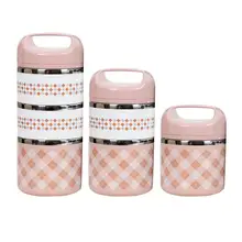 Портативный изолированный Ланч-бокс из нержавеющей стали, офисный Герметичный Термос, Ланч-бокс, контейнер для еды 630 мл/960 мл/1260 мл