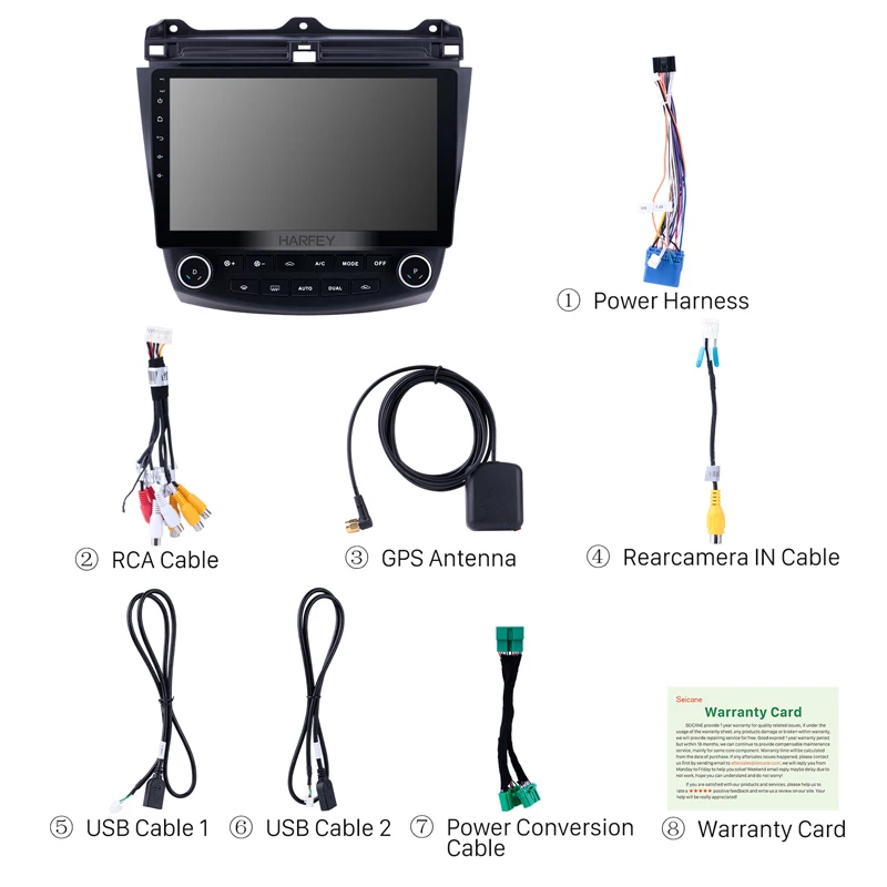 Excellent Harfey 10.1" Android 8.1 GPS Navigation HD 1024*600 Touch Screen Car Radio For Honda Accord 7 2003-2007 Bluetooth Head unit WIFI 4 Excellent Harfey 10.1" Android 8.1 GPS Navigation HD 1024*600 Touch Screen Car Radio For Honda Accord 7 2003-2007 Bluetooth Head unit WIFI 4