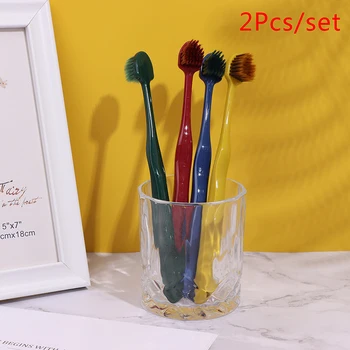 

2Pcs Triangle Floss Interdental Brush Orthodontics Brakes Cleaning Toothbrush New~