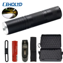 Lampe torche puissante pour vélo, 8000 Lumens, U3 T6, 5 modes, zoom, lentille, alimentation par batterie rechargeable 18650