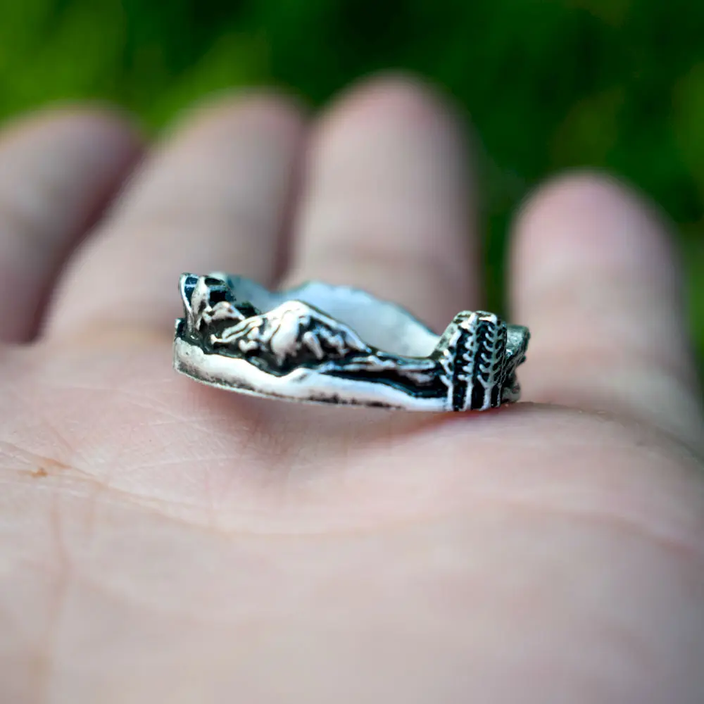 10pcw кольцо в форме гор сосна украшение поход