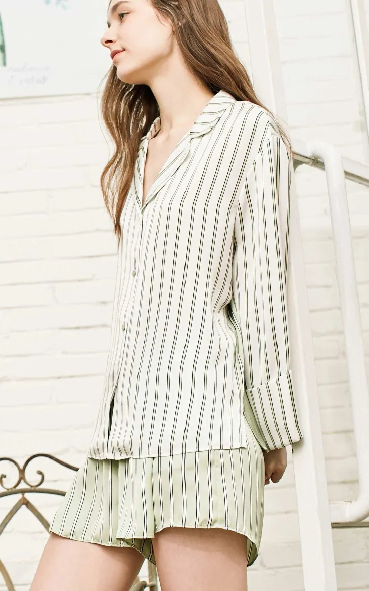 Vero Moda женские полосатые топы разных цветов с широкими манжетами для дома | 3191P9501