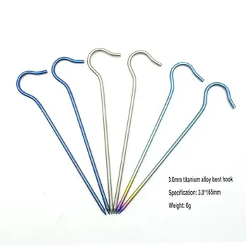 

HobbyLane Titanium Alloy Pegs Camping Tent Pegs Ultralight Portable Elbow Grass Nail Tent Peg for Outdoor Camping Accessories