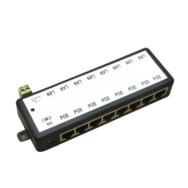  New 8 Ports POE Injector POE Splitter for CCTV Network POE Camera Power Over Ethernet IEEE802.3af - 4.00007E+12