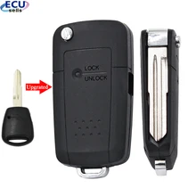 1 botão lateral flip dobrável chave fob caso escudo para hyundai getz acento para kia rio picanto carens