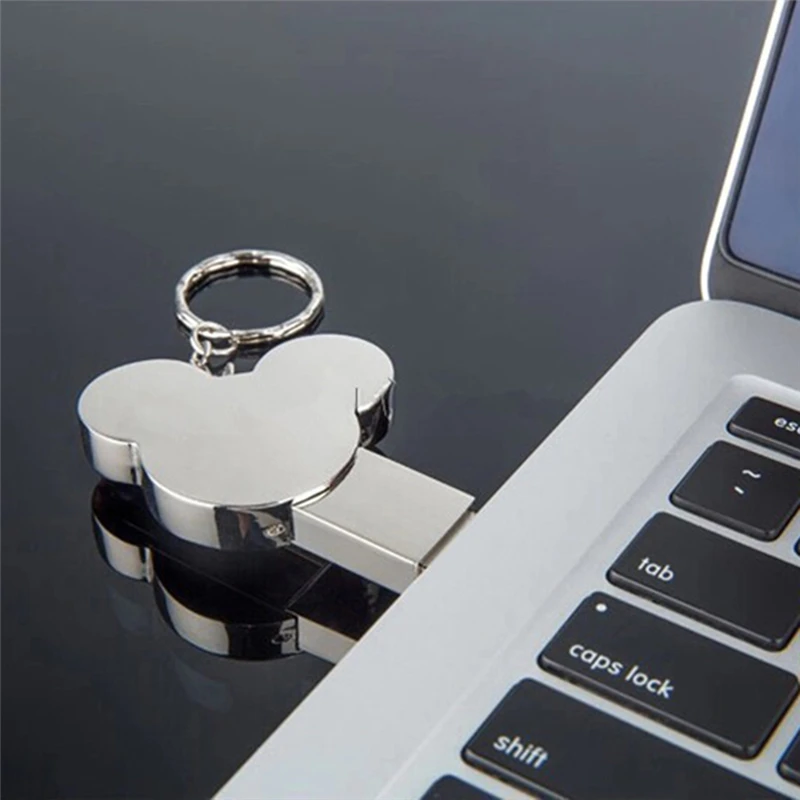 Флеш-накопитель металлический Микки Маус USB флеш-накопитель 32 Гб 128 ГБ 4 ГБ 8 ГБ 16 ГБ 64 256 ГБ флеш-накопитель U диск Usb2.0 Мини USB подарочная карта памяти