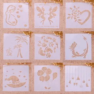 Модная печать рисунок Аэрограф Рисование трафарет Сделай Сам Рукоделие Скрапбукинг Декор альбома полые картины струйный шаблон #248525 - изображение