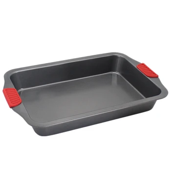 

Silicone Double Ear Baking Tray Silicone Handle Non-Stick Cake Rectangular Baking Tray Deep Silicone Handle Baking Tray