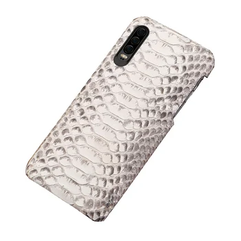 

For Huawei p30 lite case coque Genuine Python Leather For huawei p30 pro cover snakeskin phone case for huawei p30 lite case